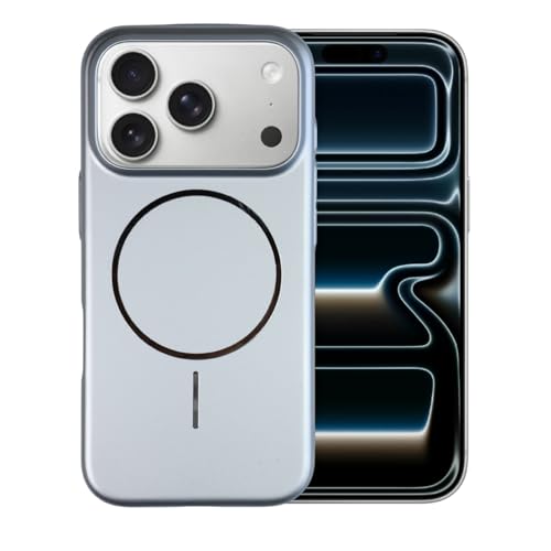 Image of AIBEX Ultra-Thin Mag-Saf Back Cover Case Compatible with iPhone 17 Pro| Slim Fit Scratch-Resistant Matte | Magnetic Wireless Charging | Microfibre Lining | Camera Protection (PC Material) - Silver