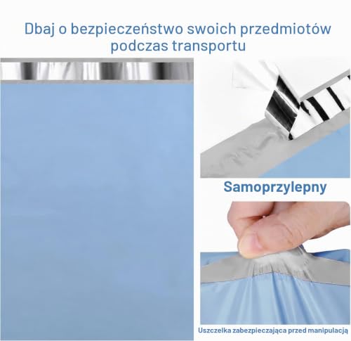 Koperty pocztowe Świtory, torby wysyłkowe, mocne, samoprzylepne, wodoodporne i odporne na rozdarcia, koperty wielofunkcyjne na odzież, do małych firm i butików, 30,5 x 39,5 cm, niebieskie