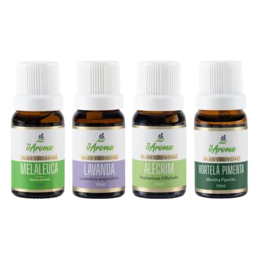 Kit Óleo Essencial 100% Puro de Melaleuca Lavanda Alecrim Hortelã Pimenta Auxilia no Crescimento do Cabelo e Barba Diminui a Queda Capilar e Ajuda no Tratamento da Caspa Coceira Dermatite Foliculite e Descamação Produto Vegano