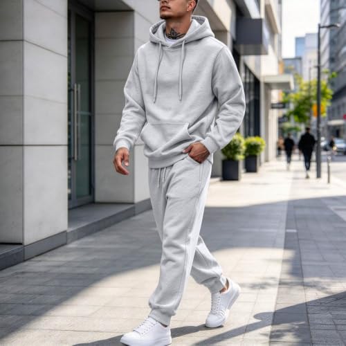 SdGgsgv Tracksuits for Men Set Tracksuit Fleece Oversized Hoodie Sweatpants - image 2