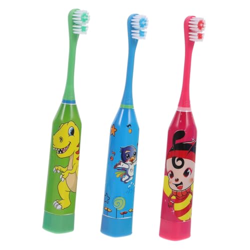 Gogogmee Cepillo Eléctrico Infantil Sónico con Cabezal Suave Unidades Colores Surtidos Dinosaurio Gris Batería Incluida para Cuidado Dental