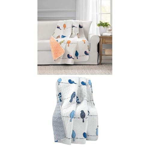 Lush Decor Rowley Birds Reversible Throw Blanket, 50" W x