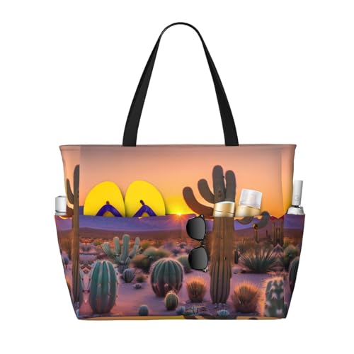 Sac de plage imperméable cactus contre le sable et l'eau pour sport et voyage