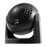 IRIS USA Desk Fan, Air Circulator, 3 Speeds, 52ft Max Air Distance, 360° Adjustable Tilt, 30 db Quiet Motor, Fan for Bedroom, Office, Dorm, Medium, Black