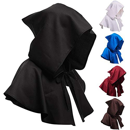 Faxiang Neutral Cowl Hat Costume Shawl Short Cloak Witchcraft Hooded Cape Cosplay 7 Colors Green #TOP2