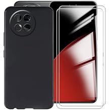 Phone Case for Xiaomi Civi 4 Pro 6.55", with 2 x Tempered Glass Screen Protector, Ultra-Thin Black Soft TPU Bumper Anti-Scratch Shock-Proof Case for Xiaomi Civi 4 Pro - Black