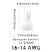 Runseaway 100 Pcs 16-14 AWG Closed End Crimp Connectors, Nylon Electrical Wire Crimp Caps, Aluminum Core, Ideal for Automotive, Marine, and Industrial Applications
