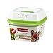 Rubbermaid FreshWorks Produce Saver Food Storage Container, Small, 2.5 Cup, Green 1920480