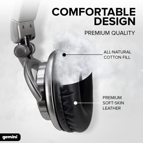 Gemini Professional Wired DJ Headphones – Over-Ear Studio Headphones for Music Production, Podcasting, Recording & Mixing – 57mm Drivers, Closed Back, 1/4” Adapter – Studio & Live Use (DJX-500) by Gemini - Image 5