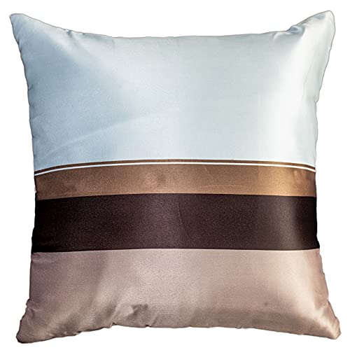Image of Mocha Microfiber Satin 250TC Cushion Pillow Covers, Coffee Brown, Set of 5(Cadbury,12x12)