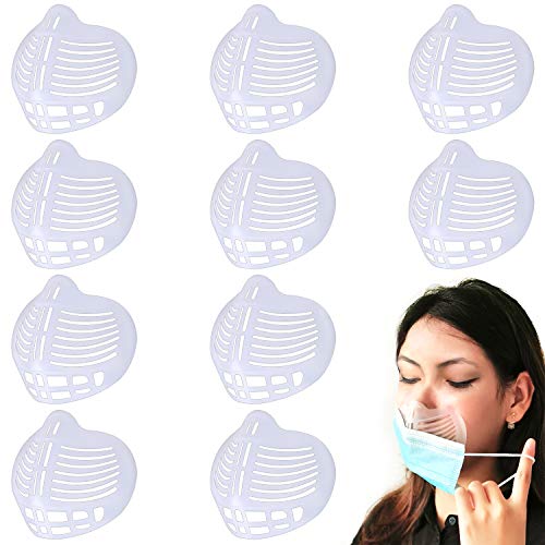 10 Pieces 3D Silicone Face Mask Brackets Mask Spacer for Breathing,Mask Internal Support Frame for Lipstick Protection
