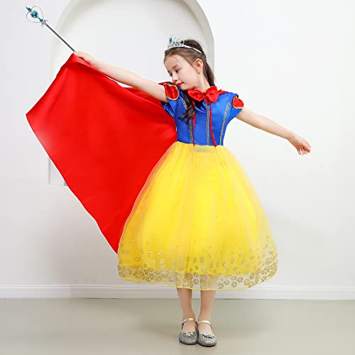 Vestido de Princesa para Niñas Disfraz Blancanieves 5-6 Años miniatura 7