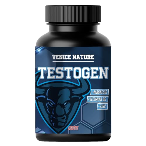 VENICE NATURE Testosterona Hombre Gym Original 120Cps | Suplemento con Maca Tribulus Terrestris Fenogreco Magnesio Vitamina B6 y Zinc