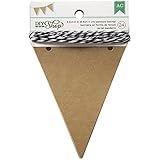 American Crafts 366648 Banners 3.5 X 4.5 Pennant Kraft 24PC, Multicolor