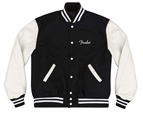  Fender Custom Shop Varsity Jacket, Black/White, XXL