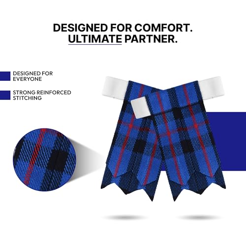 Image of Scottish Tartan Kilt Flashes with Elastic Adjusters