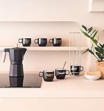 Grupo Erik Set von Friends | 6 Kaffee Tassen mit einem Ständer | 6 Tassen mit den Namen der Hauptfiguren von dem berühmten Serie aus New York, Kafeetassen Set