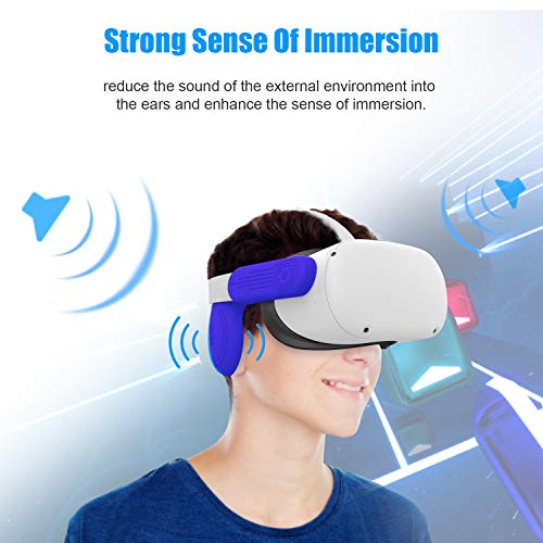 AMVR Silikon-Ohrenschützer, für Quest 2 VR-Headset, mit verbessertem Headset-Sound, Zubehör Kopfhörer-Verlängerungsabdeckung (Blue) - Image 7