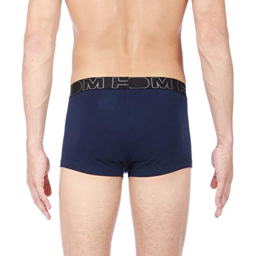 Hom Boxerlines #2 Boxer Twopack, Mutande Uomo, Multicolore (Black/Blue V006), X-Large, Pack De 2 - 5