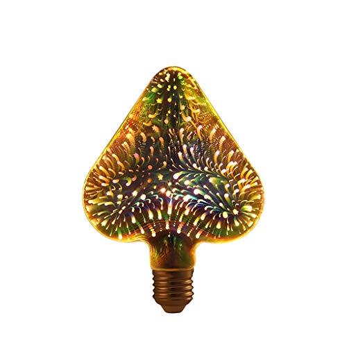 Ampoule LED à effet de feux d'artifice 3D pour éclairage d'ambiance décoratif ampoule vintage e27 Edison ampoule 4W 240V sans scintillement non dimmable (lumière chaude) (Taille : H) Cover