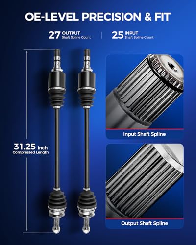 Image of KAX CV Axle Front Driver and Passenger Side Fit for Subaru