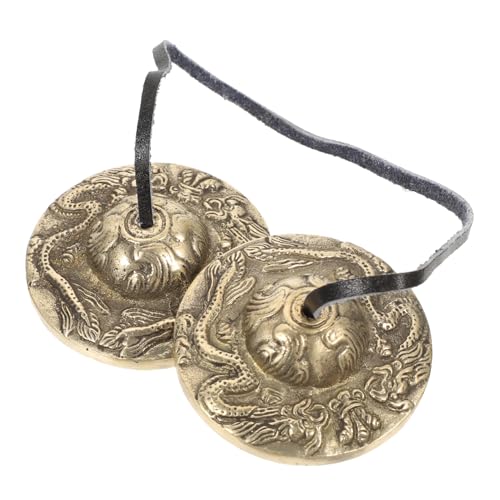 Levemolo Cymbal Bell for Religious Ceremony Yoga Cymbals Rhythm Meditation Sturdy Material
