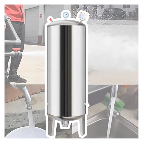 80 Gallon 304 Stainless Steel Pressurized Water Tank for Home, RV, Garden & Washing Machines - Automatic Well Water Storage with Mounting Kit (15.8Gal/60L)