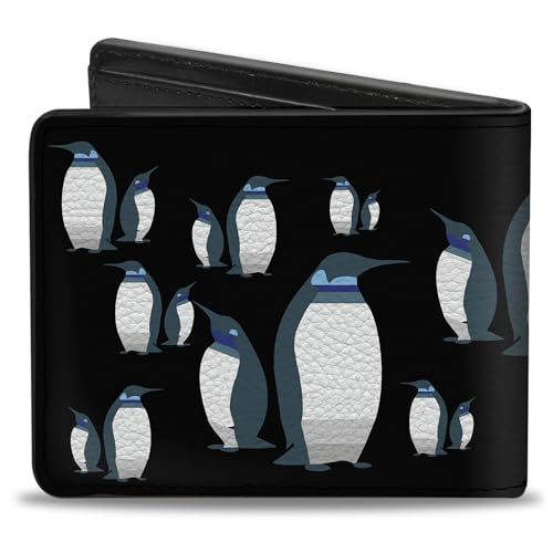 Buckle-Down Men's Wallet, Bifold, Emperor Penguins Gray Blues, Vegan Leather, Multi, 4.0" x 3.5"2