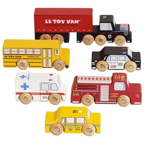Le Toy Van New York Car Set Premium Wooden Toys for Kids Ages 3 Years & Up Cover