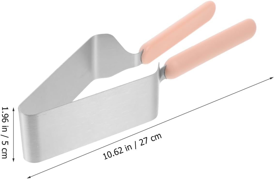 Hemobllo Stainless Steel Cake Cutter 10.62 Inch with Triangular Divider for Even Cake Slicing and Serving Ideal for Weddings Birthdays Parties