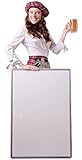Scottish Woman with Sign Board Life Size Cardboard Cutout SC2031