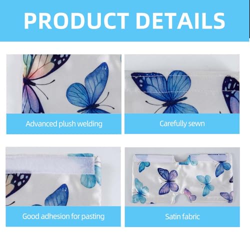 Image of 3 Pcs Satin Strap Covers, Silky Mask Frame Covers Pads Compatible with DreamWear or AirFit N30i /P30i Headgear Cover Set Hair Protector for Women Face Cushion for Reduce Red Marks (Butterfly)
