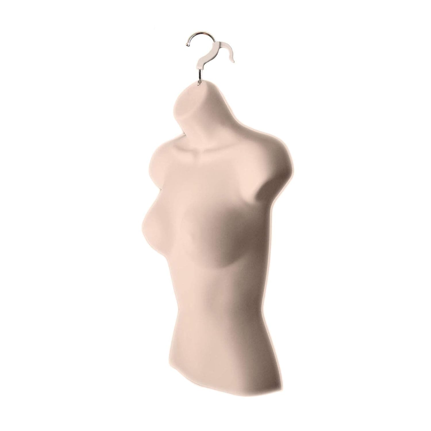 DisplayTown Female Mannequin Torso Hollow Back Body Stackable Dress Form with Hanging Hooks for Tshirt Display, Countertop, Craft Shows, Photos and Design, S-M Clothing Size (Flesh, Set of 6)