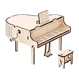 LRIGYEH 3D Puzzles for Adults Kids DIY Music Box - Piano, Hand Crank Engraved Musical Box STEM Woode