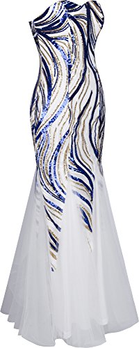 Angel-fashions Mermaid Dress Tulle Paillettes