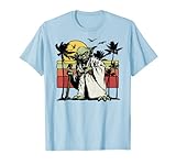 Star Wars Yoda Retro Striped Vintage Sunset Beach T-Shirt