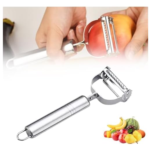 Éplucheur de Légumes et Fruits en Acier Inoxydable, Julienne pour Légumes - Coupeur de Spaghettis de Courgette - Acier Inoxydable de Haute Qualité