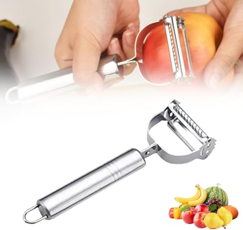 Vegetable Peeler, Julienne Peeler, Double-Sided Blade Fruit Peeler, Vegetable and Fruit Slicer, Potato Peelers, for Carrot Potato Melon Gadget Vegetable Fruit