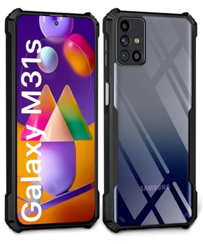 Image of WOW IMAGINE Shock Proof Series Protective Case for Galaxy M31s - Transparent Bumper 360 Degree Camera Protection with AirEDGE Technology Hard Back Case Cover for Samsung Galaxy M31s