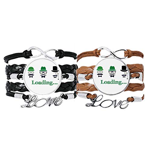 Chapeau vert chinois blague bracelet amour couple cuir : fini les bijoux banals