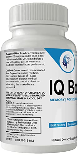 IQ Boost Smart Pill Optimal Cognitive Support Brain Omega Original Nootropic Pills Capsules by nutra4health