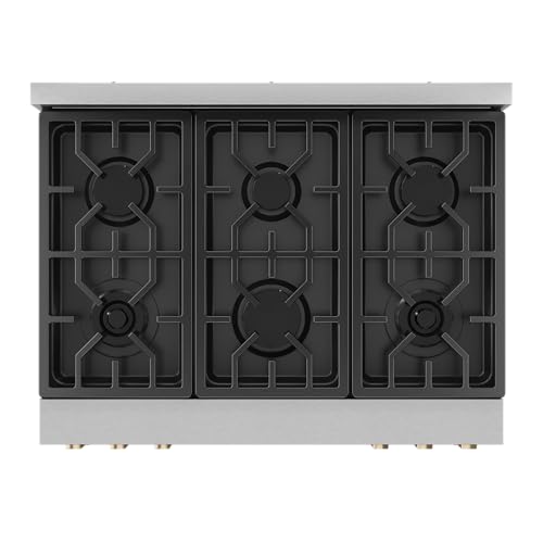 Image of Gordon Ramsay by THOR Kitchen 36 Inch Professional Liquid Propane Range with Tilt Panel Touch Control in Stainless Steel /Bronze