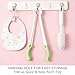 Matyz 2-PACK Baby Bottle Tongs with Non-Detachable Silicone Tips (Green, 2 PCS), Non-Slip Grip, BPA-Free, Compact and Lightweight, Multipurpose for Bottle-Nipples or Pacifiers