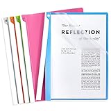 Jutieuo 5PCS Clear Report Covers with Swing Clip, Professional Clear Front Presentation Folders Resume Folder, 30 Sheets Capacity A4 Size File Document Organizer, No Punch Needed