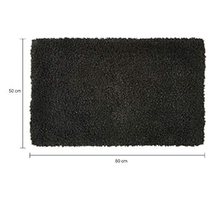 Amazon Brand - Solimo Premium Anti Slip Microfibre Bathmat - 80cm x 50cm, Steel Grey