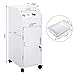 Winado Hair Salon Storage Cart with Wheels & 3 Hair Dryer Holders & 4 Drawers & Lock & 2 Keys, Hairdressing Tools Station Mobile Makeup Case, SPA Utility Trolley (White)
