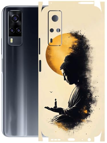 Image of AtOdds - Full Body Back Screen Guard Protector Film - Lamination Wrap Skin Sticker Compatible with VIVO Y31 | Scratchproof Matte Finish (Divine)