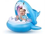 Schwimmring Baby Schwimmring mit Sonnendach | Schwimmring Baby 6 Monate bis 1 Jahre | Sicherer Baby schwimmring ab 6 Monaten mit Rückenlehne | Baby Schwimmreifen für Pool & Strand