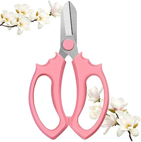 Floral Shears,Professional Flower Scissors,Garden Shears with Comfortable Grip Handle,Pruning Shears,Floral Scissors for Arranging Flowers,Gardening,Pruning,Trimming Plants,Picking,Cutting-Pink