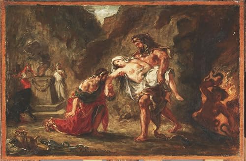 Art tableau Hercule et Alceste Delacroix : sublimez votre salon avec cette toile 60x90